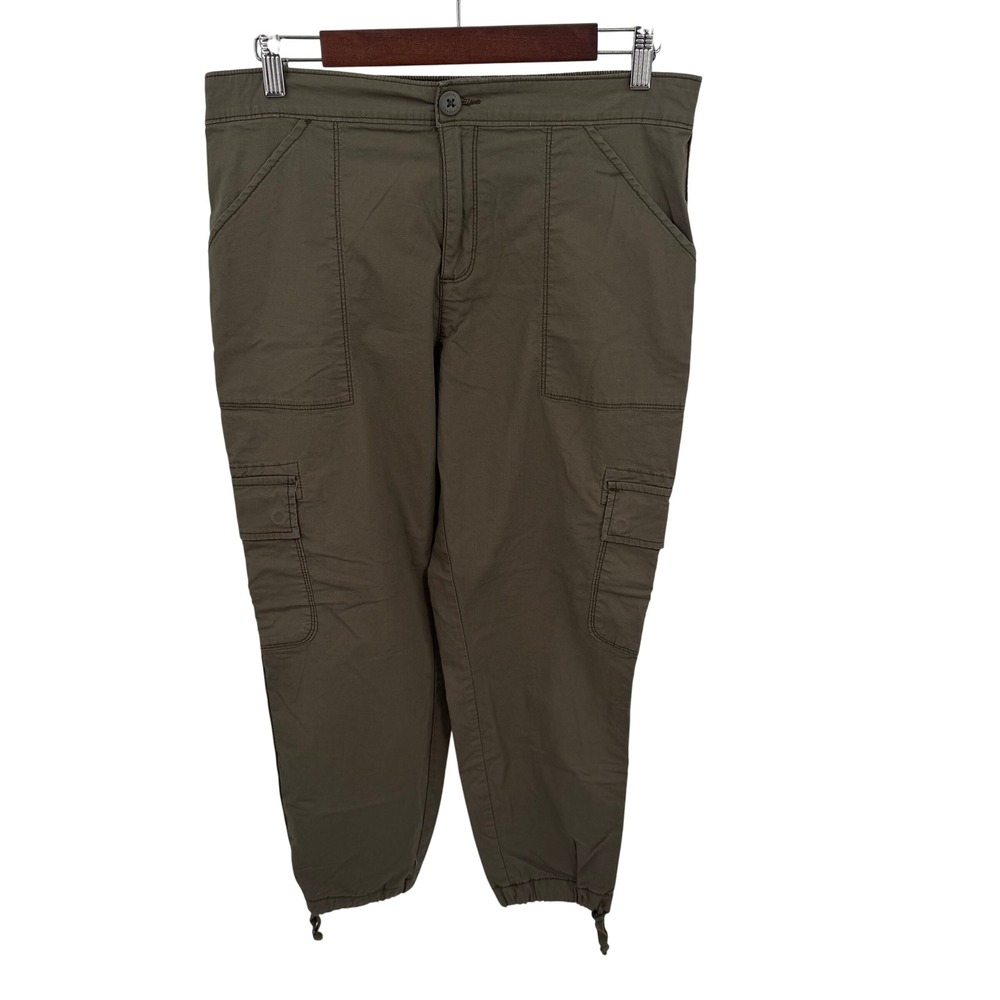 Social Standard by Sanctuary Womens L Cargo Pants Olive Green